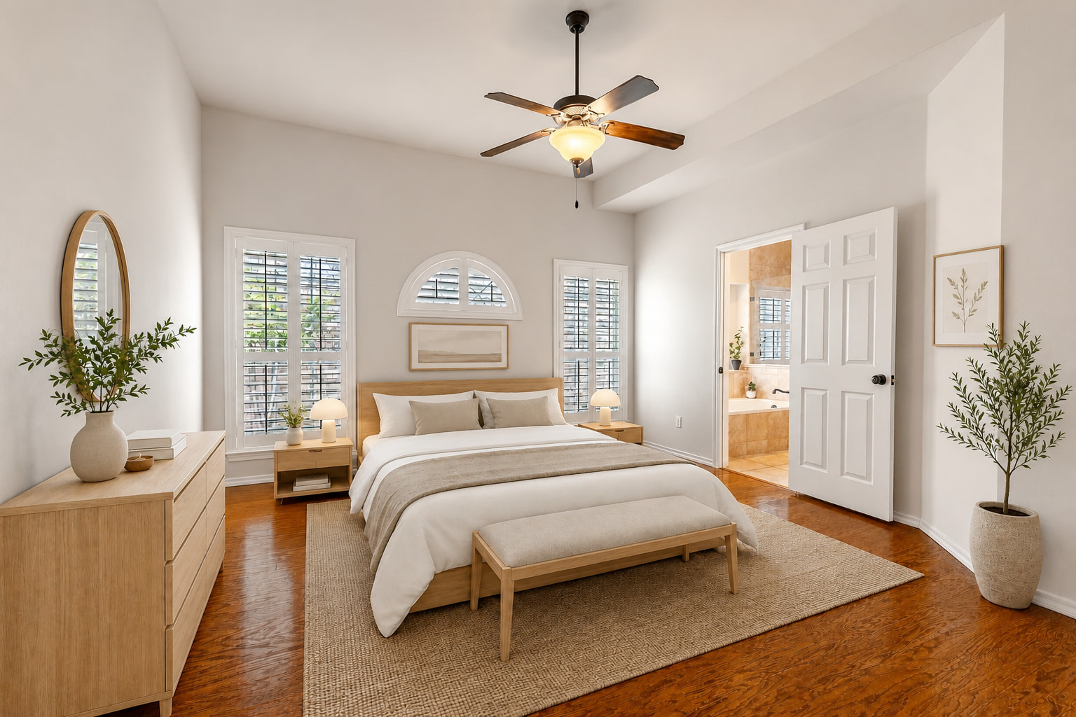 Room after virtual staging — furnished